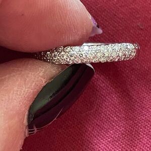 Chanel 3 row diamond CHANEL Comet Ring Pave Diamond band EXCELLENT